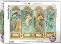 Eurographics puzzle Alphonse Mucha Cuatro Estaciones - 1000 piezas-2