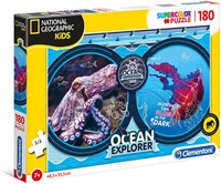 Clementoni puzzle National Geographic Ocean Expedition 180 piezas animales-2