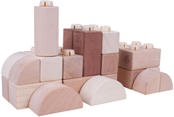 Bigjigs Bloques de Madera Click - 100pcs