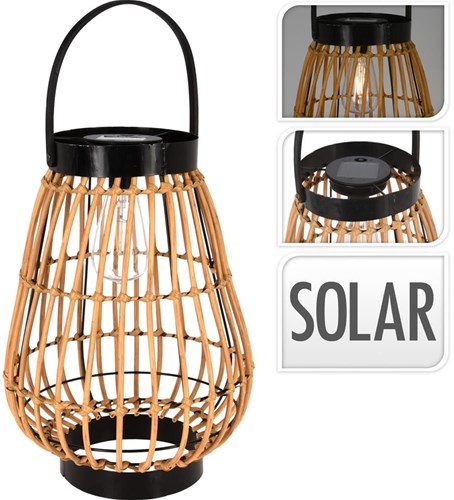 ProGarden farol solar iluminación exterior 27x38cm lámpara de jardín