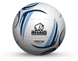 Rhino netball Hurricane blanco/azul/gris talla 5 balón de entrenamiento