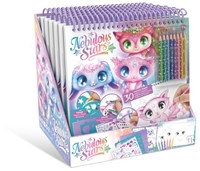 Nebulous Stars cuaderno creativo de bocetos animales con pegatinas y plantillas