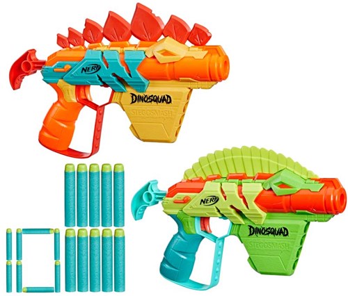 Hasbro Nerf blaster Dinosquad Stego Duo Pack dardos de espuma-2