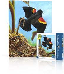 New York Puzzle Company puzzle Red-Winged Blackbird Mini 100 piezas