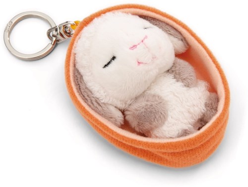 Nici llavero oveja Sleeping Pets 8cm cesta albaricoque verde