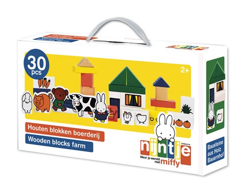 Twisk bloques de granja de madera Miffy - juguete educativo 28 piezas-2