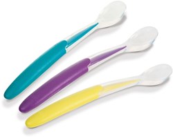 Nuk cuchara de alimentación para bebé set silicona 3 piezas sin BPA multicolor