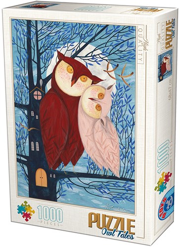 D-Toys puzzle Owl Tales - 1000 piezas animales arte-2