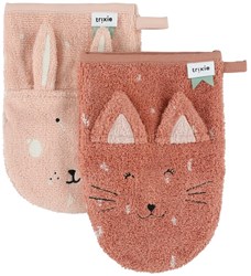 Trixie toallitas bebé 2-pack algodón orgánico Mrs. Cat Mrs. Rabbit