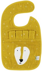 Trixie babero bebé Mr. Lion - algodón orgánico - ajustable - amarillo