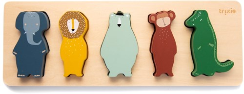 Trixie puzzle de formas de madera - juguete educativo para bebés y niños pequeños