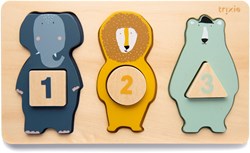 Trixie puzzle de madera para contar juguete educativo para bebés y niños pequeños
