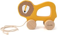 Trixie juguete de arrastre de madera - león de madera FSC - juguete para bebés amarillo