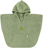 Trixie poncho de baño infantil algodón orgánico verde - Aura Dino