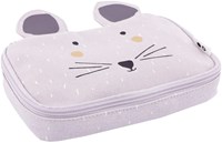 Trixie estuche escolar rectangular Mrs. Mouse algodón morado