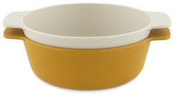 Trixie bol PLA 2-pack - vajilla infantil sostenible amarillo mostaza