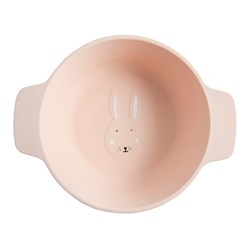 Trixie bol de silicona vajilla infantil Mrs. Rabbit - rosa - 100% silicona alimentaria