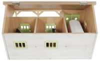 Establo de juguete Kids Globe 1:32 con 2 boxes y almacén rosa-3