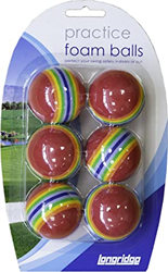 Longridge bolas de práctica de espuma multicolor 6 unidades juguete golf