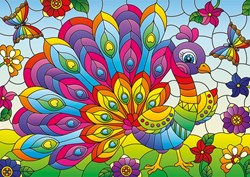 Yazz puzzle Peacock - 1000 piezas rompecabezas colorido