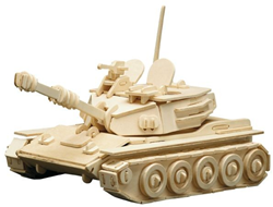 Pebaro set de construcción de madera tanque 25x16 cm - kit creativo de juguete