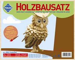 Pebaro kit de construcción de madera búho - rompecabezas 3D para niños