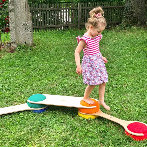 Pedalo set de juguetes de equilibrio de madera para niños - piedras apilables-2