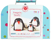 Buttonbag kit creativo familia de pingüinos - juguete de costura creativo