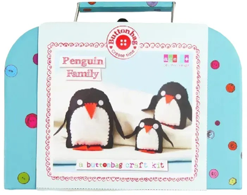 Buttonbag kit creativo familia de pingüinos - juguete de costura creativo