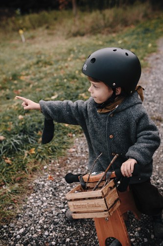 Kinderfeets Casco infantil para ciclismo / casco de bicicleta para niños - negro mate-3