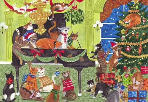 Pieces & Peace puzzle gatos en el piano - puzzle de 1000 piezas