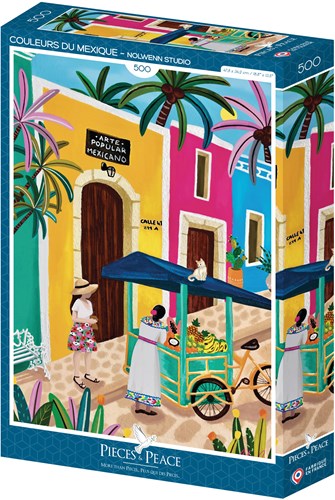 Pieces & Peace puzzle colores de México - puzzle de 500 piezas-2