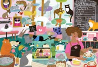 Pieces & Peace puzzle café de gatos - rompecabezas de 1000 piezas