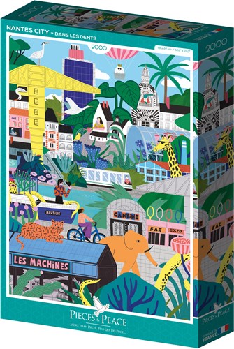 Pieces & Peace puzzle ciudad de Nantes - puzzle de 2000 piezas-2