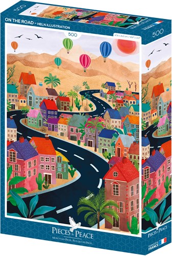 Pieces & Peace rompecabezas On the road 500 piezas juguete colorido-2