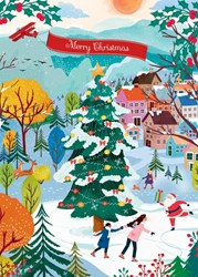 Pieces & Peace puzzle de Navidad Skating into Christmas Joy - 500 piezas