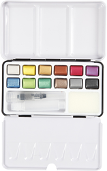 Art Aqua Aquarelverf Metallic, 12 Kleuren