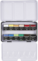 Creativ Company set de acuarelas - 12 colores en caja metálica - alta pigmentación