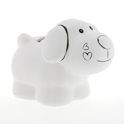 Pincello Pincello Keramieken Spaarpot Puppy 9 cm