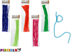 Pincello Pincello Neon Chenilledraad Set 6 Kleuren, per kleur 40 stuks