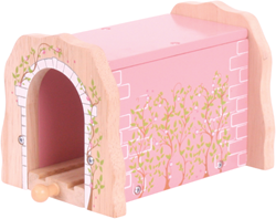 BigJigs túnel de madera rosa - accesorio para vías de tren infantil
