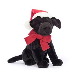 Jellycat peluche Winter Warmer Pippa labrador negro perro de peluche