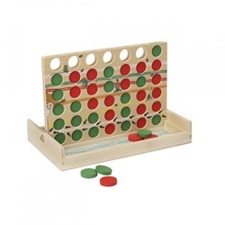 Kinderboeken Pippi Calzaslargas juego de madera 4 en línea - juguete educativo