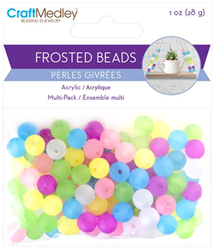 Krafty Kids Plastic Kralen Rond 10 mm Frosted 28 gr
