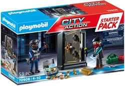 Playmobil juguete Starterpack ladrón de caja fuerte 70908 set policía