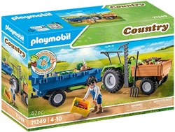 Playmobil Country tractor de juguete con remolque - 71249 granja
