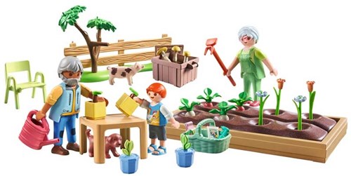 Playmobil Country juguete huerto idílico en casa de los abuelos granja-2