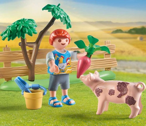 Playmobil Country juguete huerto idílico en casa de los abuelos granja-3
