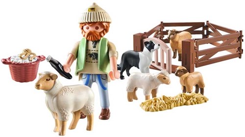 Playmobil Country set de juego joven pastor con ovejas granja-2