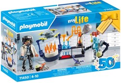 Playmobil set de regalo investigadores con robots - fiesta de juguetes científicos